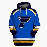 Blues Blue All Stitched Hooded Sweatshirt,baseball caps,new era cap wholesale,wholesale hats